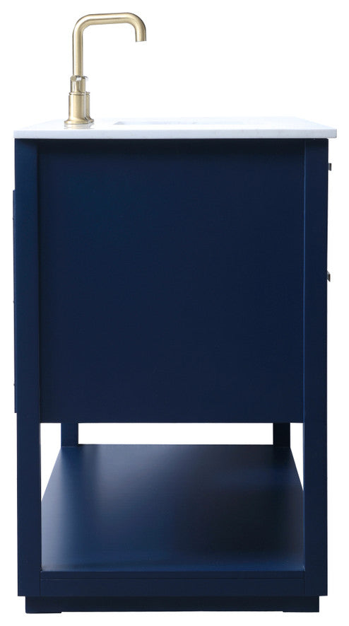 Louie 54" SIngle Bathroom Vanity, Blue