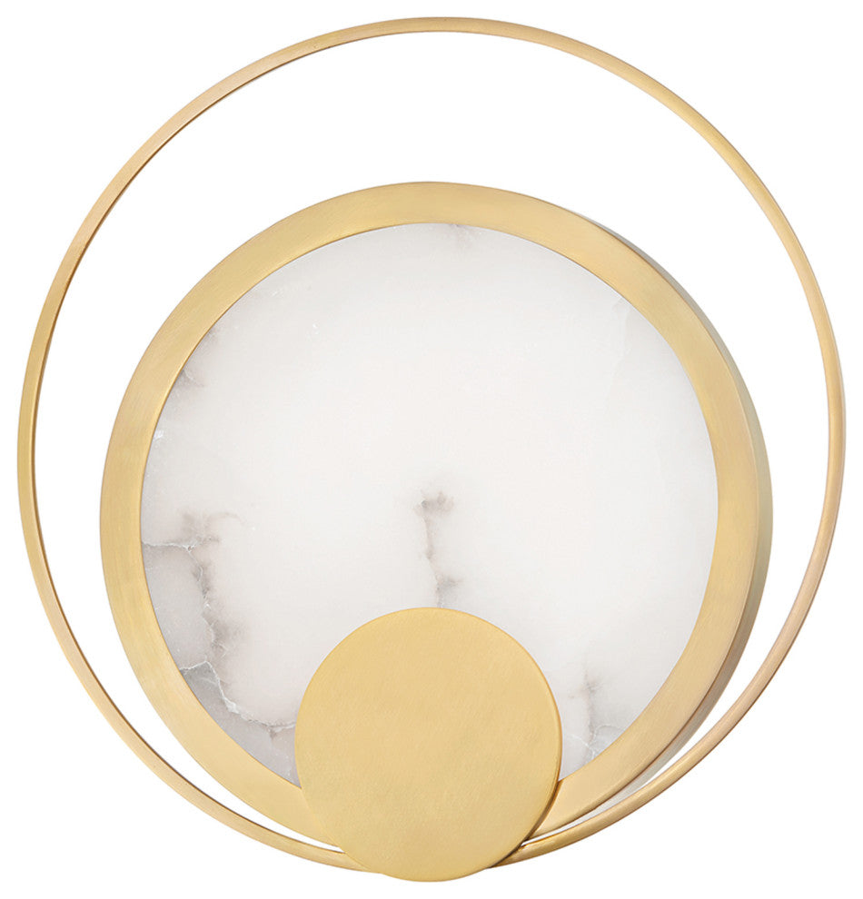 Coil Led Wall Sconce, Aged Brass