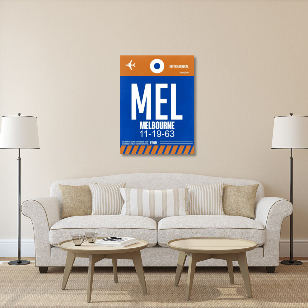 "MEL Melbourne Luggage Tag 2" Fine Art Print