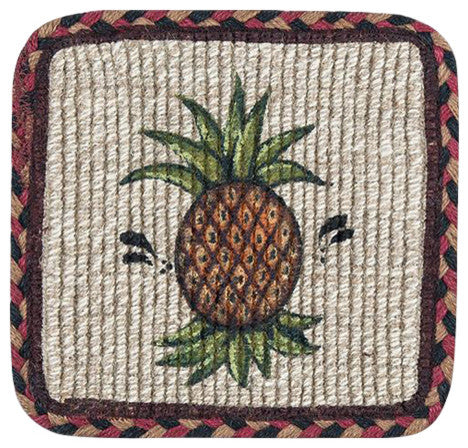 Pineapple Wicker Weave Trivet 9"x9"