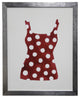 Red And White Polka Dot Bathing Suit, Flat Wide Silver