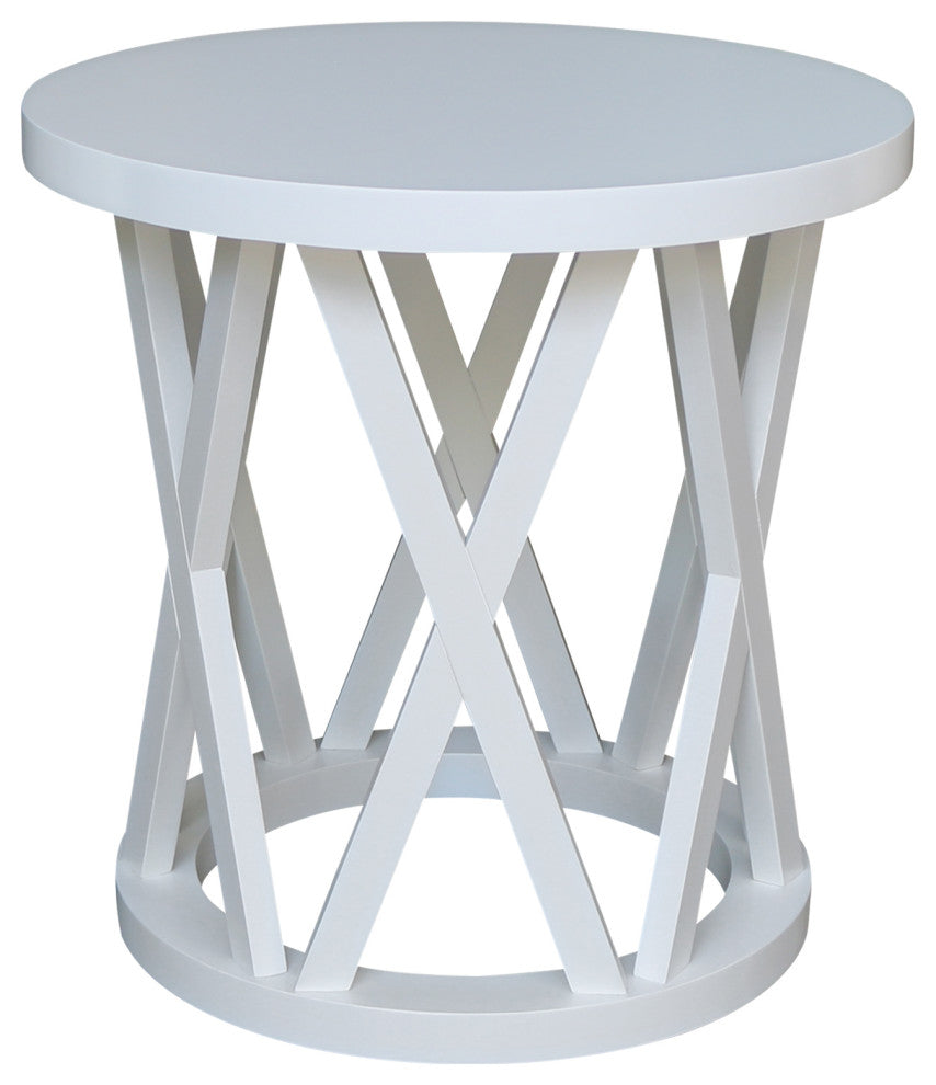 Round Ceylon End Table