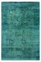Overdyed One-of-a-Kind Hand-Knotted Area Rug Green, 3' 10" x 5' 10"