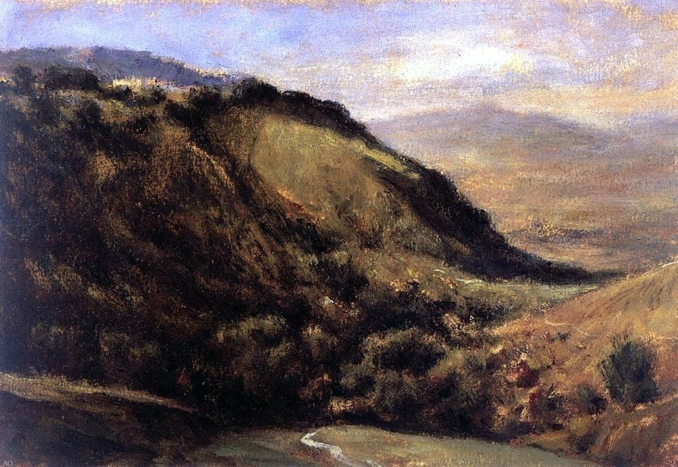 Theodore Rousseau Valley in the Auvergne Premium Canvas Print