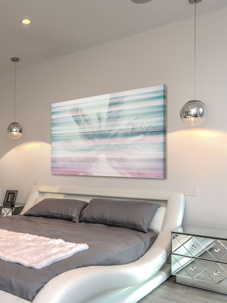 "Palm Leaves" Print on Canvas, 24"x16"