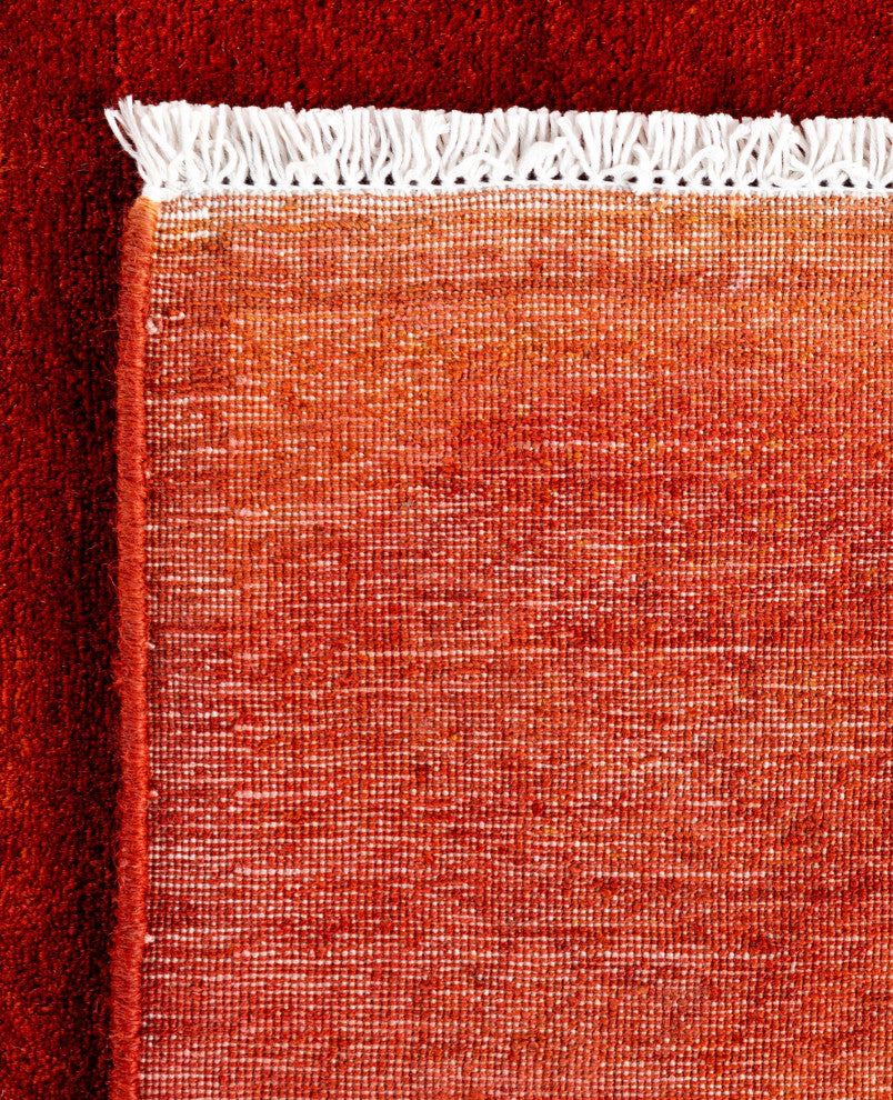 Overdyed One-of-a-Kind Hand-Knotted Area Rug Pink, 4' 2" x 6' 1"