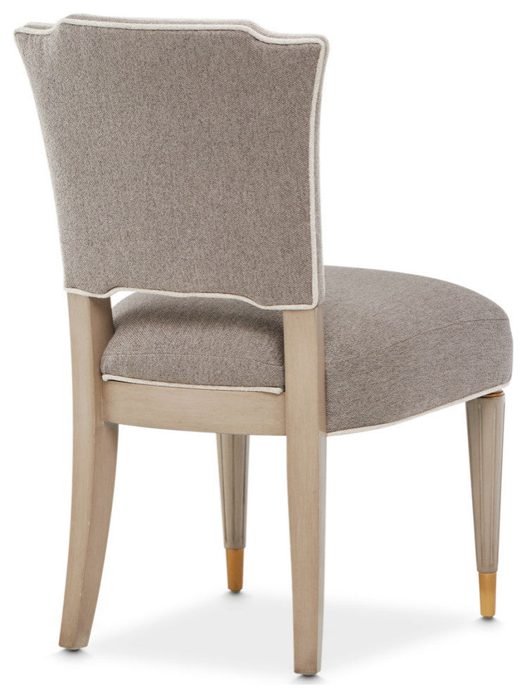 St. Charles Chenille Vanity Chair, Dove Gray