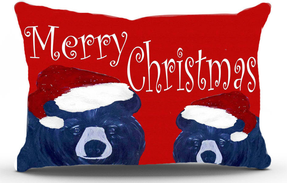 Holiday Pillow Sham, 30"x20", Santa Bears