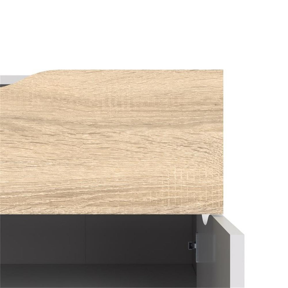 Tvilum Diana 2 Door Wood Sideboard with 1 Drawer in White Oak