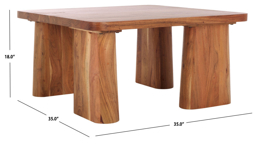 Safavieh Couture Martinelli Wood Coffee Table, Natural