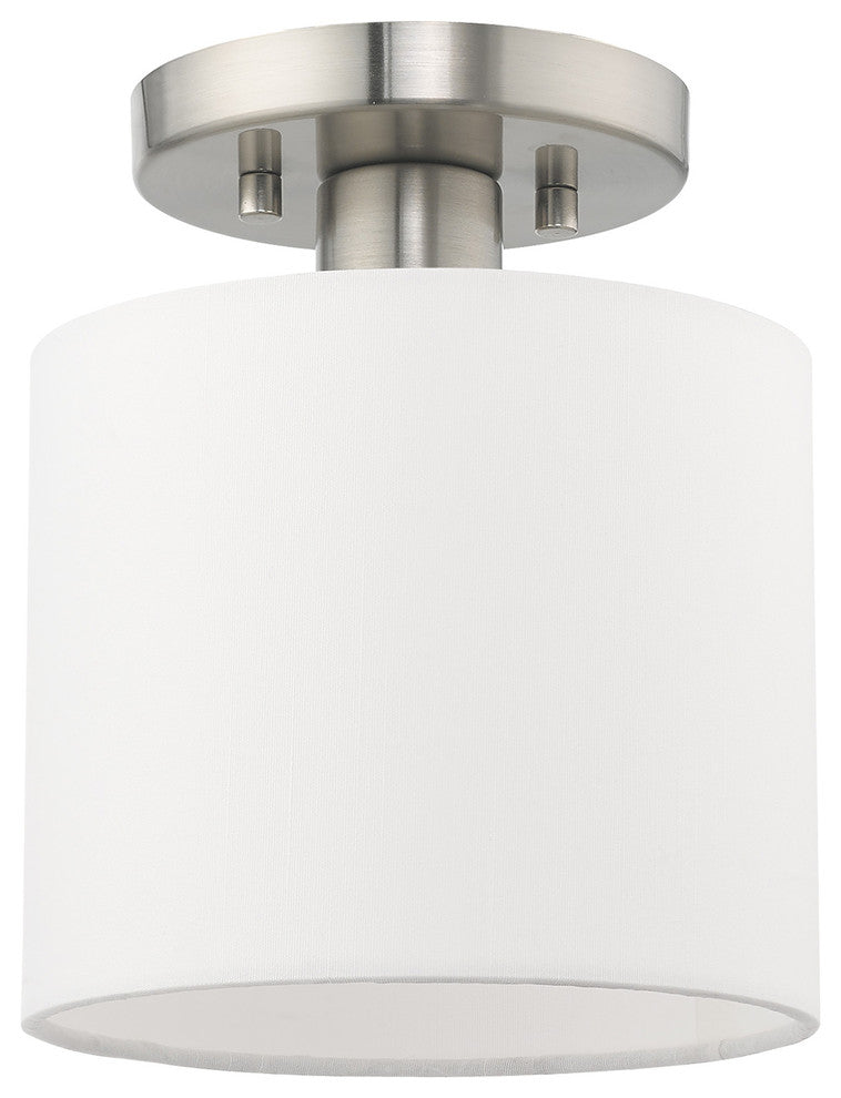 Livex Lighting Brushed Nickel 1-Light Ceiling Mount