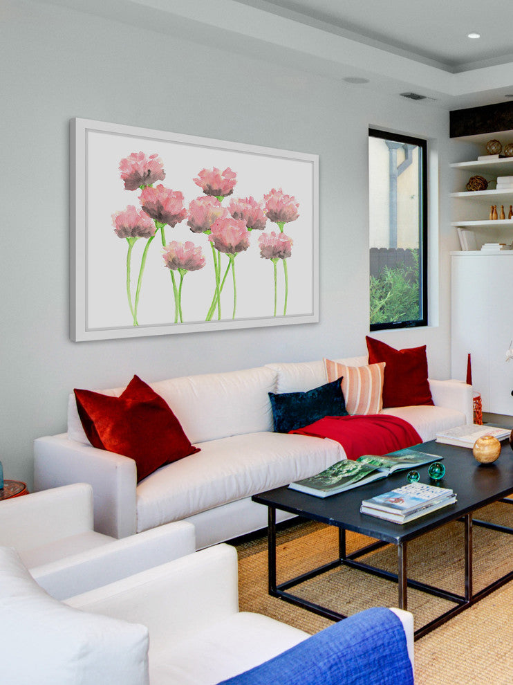 Marmont Hill, "Pink Poppies" by Thimble Sparrow Framed Painting Print, 18x12