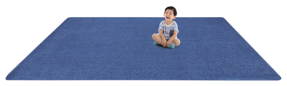 Kid Essentials Rug, Just Kidding, Cobalt Blue, 6'x9'
