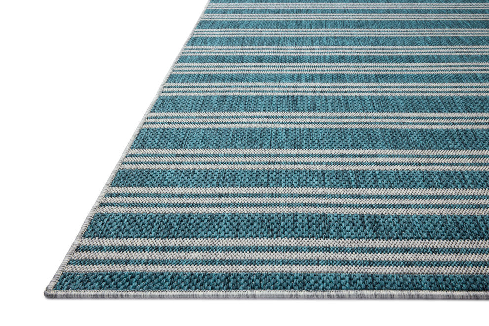 Loloi Easton Teal / Fog 4'-0" x 6'-0" Accent Rug