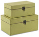 Weathered Green Boxes, Set of 2