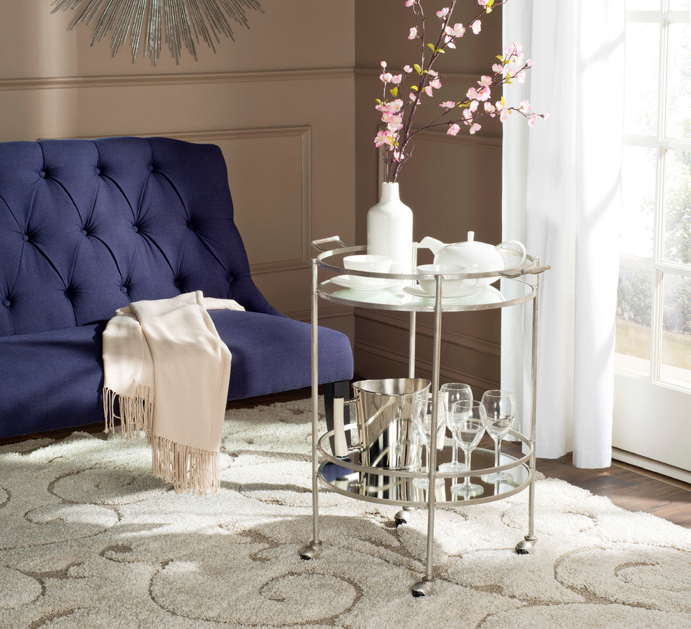 Safavieh Lavinia Bar Cart, Silver