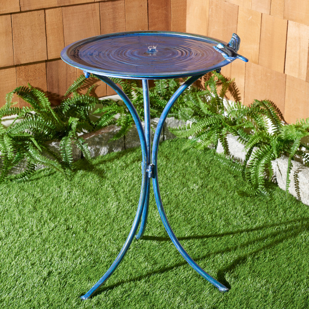 Safavieh Kensi Bird Bath, Antique Blue