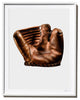 Vintage Wilson Baseball Mitt, Photograph, White Frame, 40''x52''