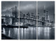 "Panorama New York City at Night" Metal Wall Art, 3 Panels, 36"x28"