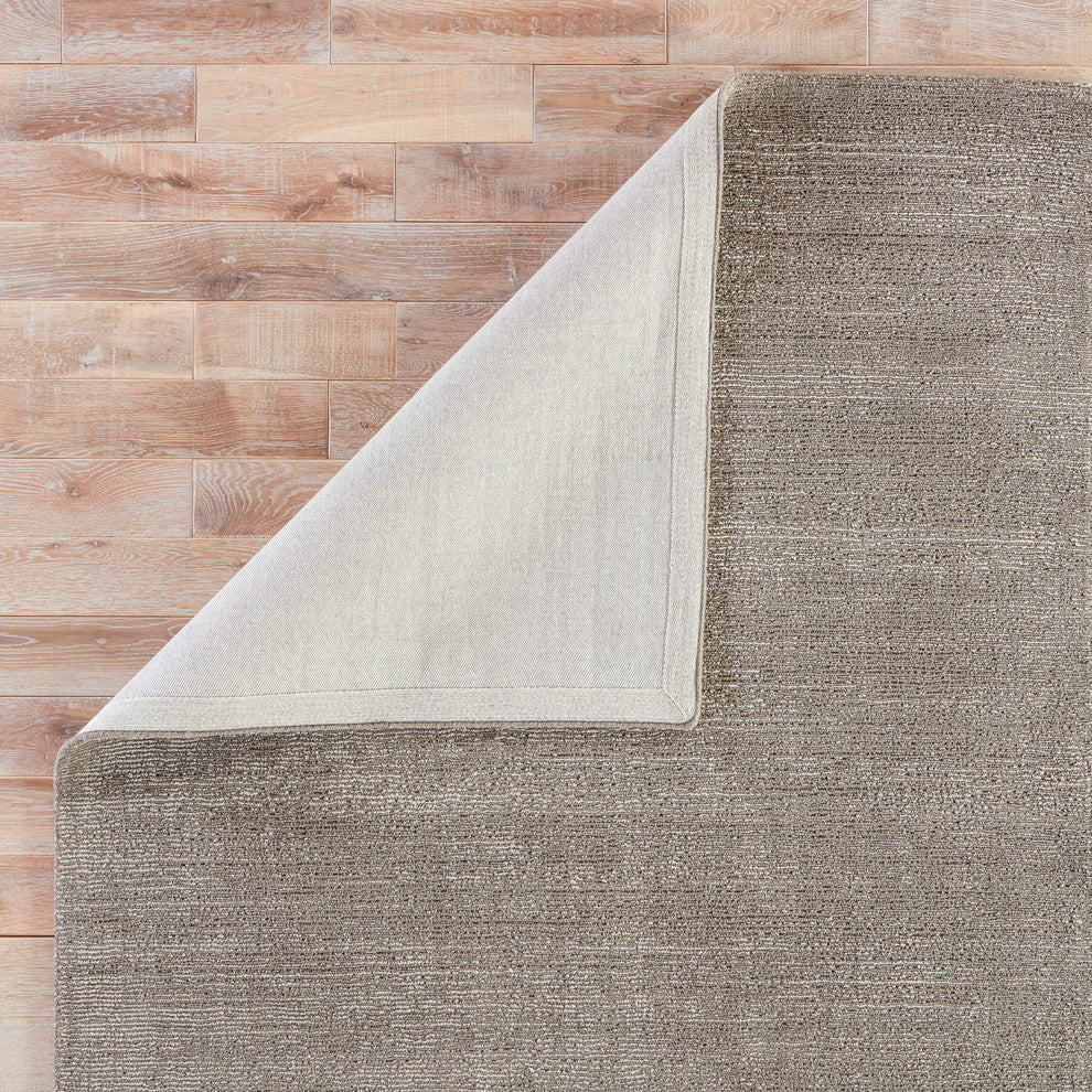 Jaipur Living Kelle Handmade Solid Gray/Silver Area Rug, 9'x13'