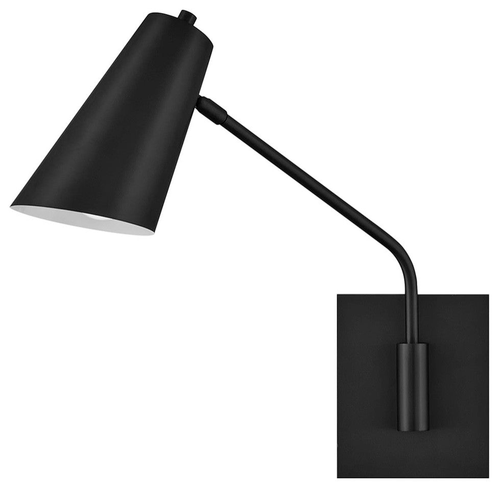 Hinkley Bray Medium Swing Arm Single Light Sconce, Black