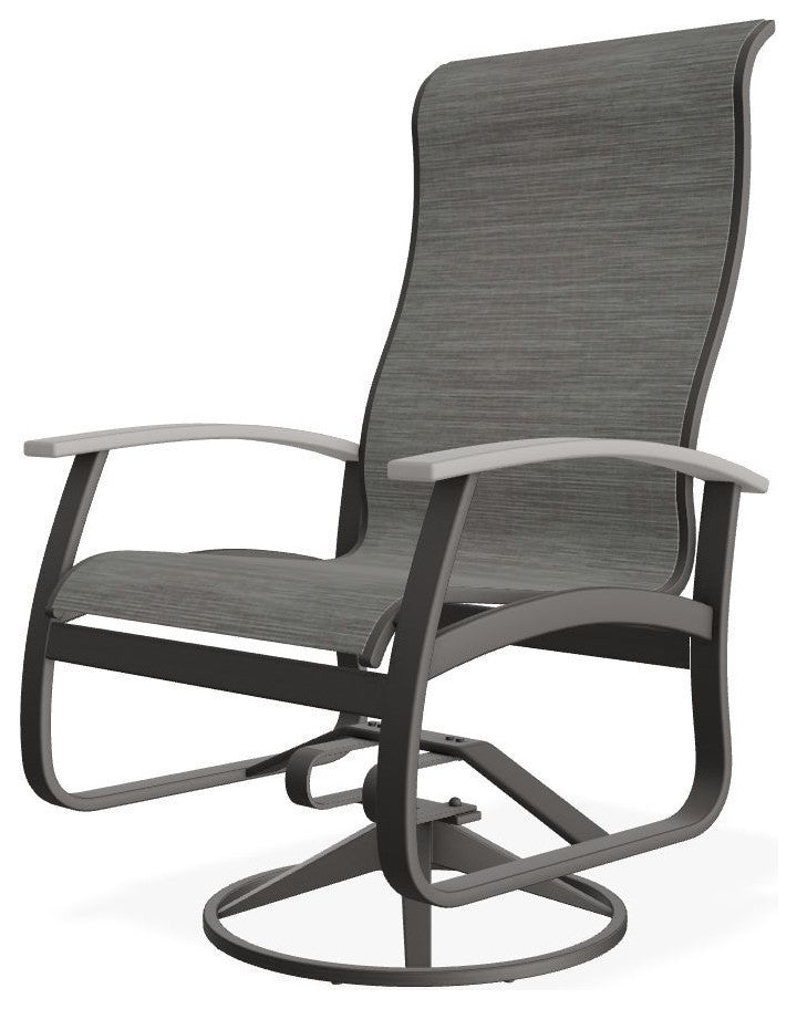 Belle Isle Sling Outdoor Swivel Rocker, Sicily/Warm Gray