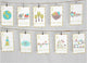 Nature Themed Number, Set of 10 Counting Children's 5x7 Wall Cards