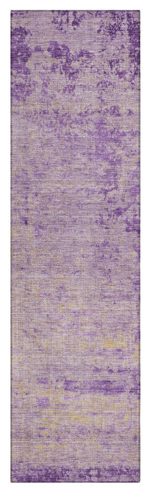 Machine Washable Indoor/Outdoor Chantille ACN1901 Purple 2'3" x 7'6" Runner Rug