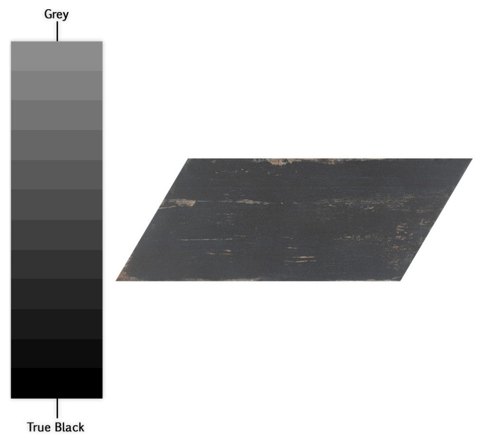 Retro Naveta Porcelain Floor and Wall Tile, Nero