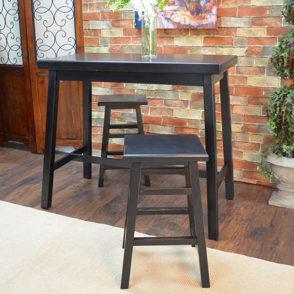 Asian Bar Table, Antique Black