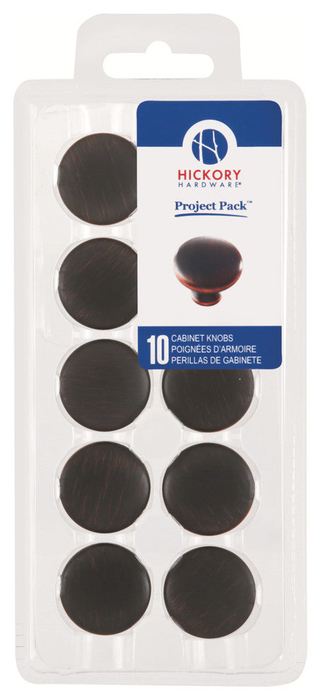 Belwith Hickory Project Pack 1-1/8 In. Metropolis Oil-Rubbed Bronze Cabinet Knob
