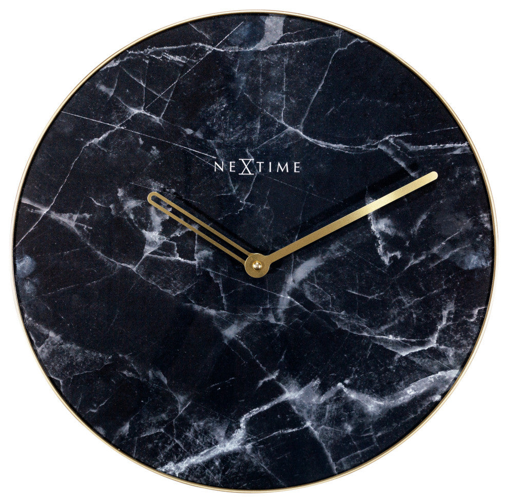 NeXtime Marble Wall Clock, Black