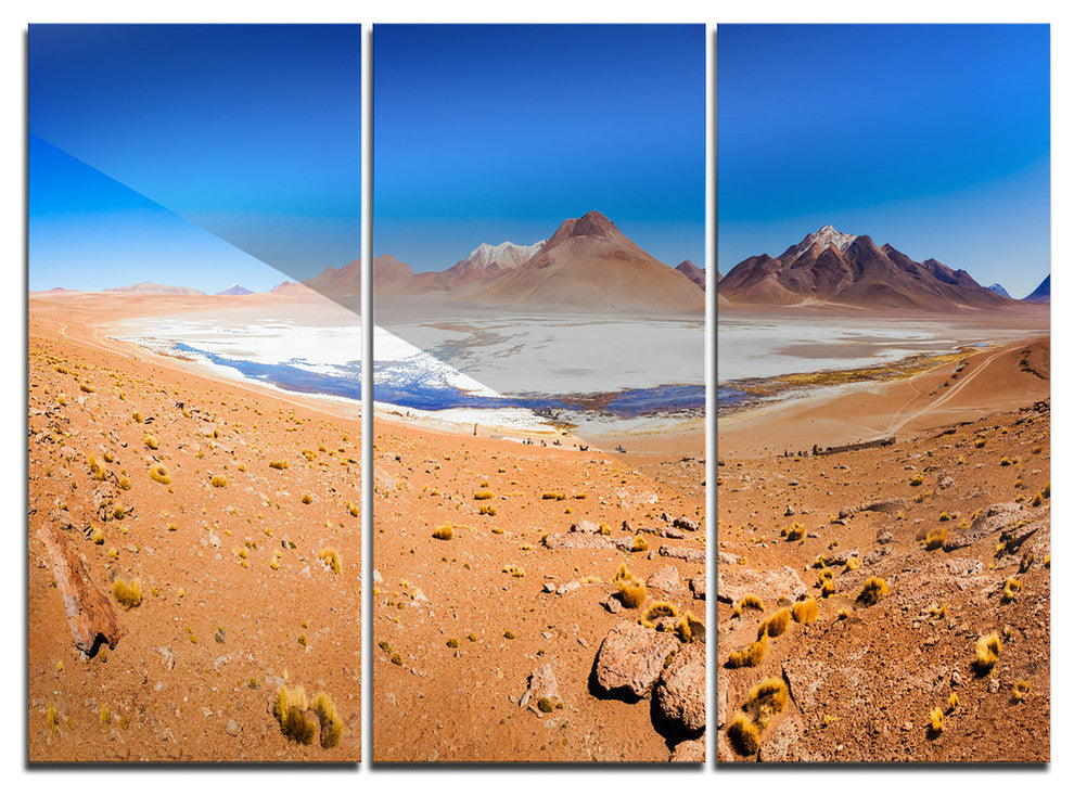 Panoramic View of Laguna Honda, Seascape Metal Wall Art, 36x28, 3 Panels