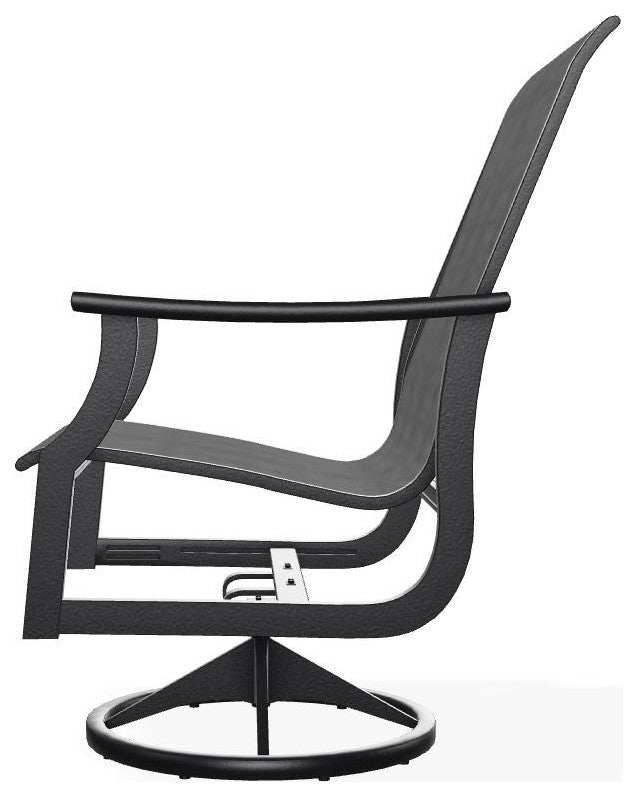 St. Catherine Sling Outdoor Swivel Rocker, Collect Charcoal/Black