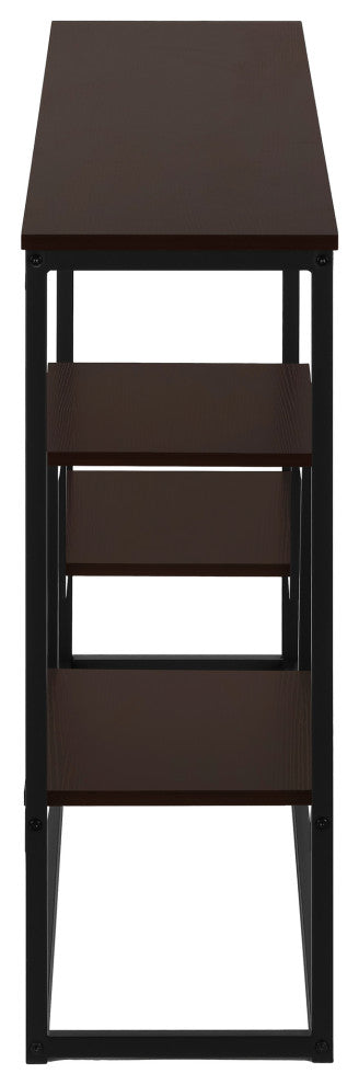 Accent Table Console Entryway Narrow Sofa Bedroom Metal Brown