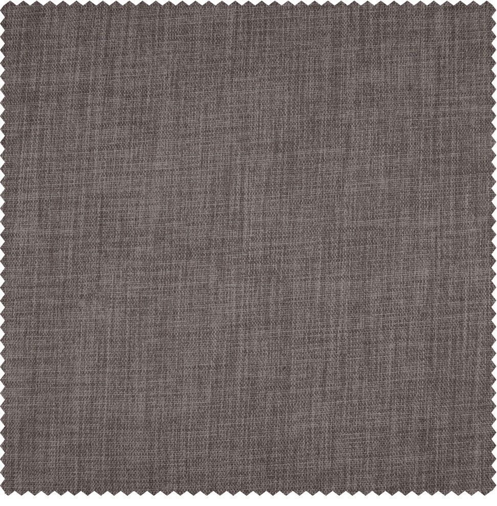 Faux Linen Grommet Room Darkening Curtain Single Panel, Mink, 50"x84"