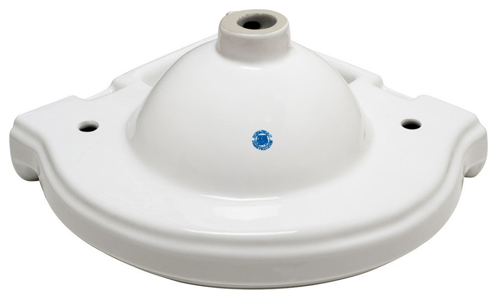 Wall Mount Corner Small Bathroom Sink White Gloss China Portsmouth with Bracket