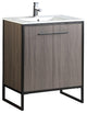 Fine Fixtures, Bathroom Vanity Set, Vireous China Sink Top, Gray Taupe, 30"