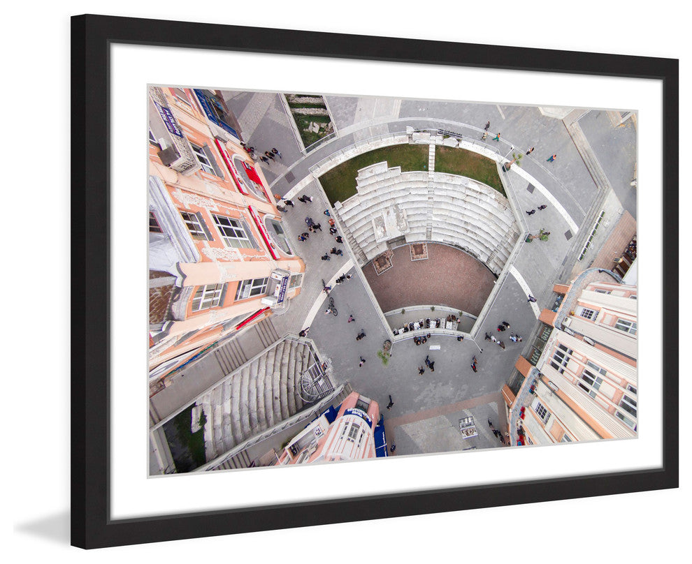 "Stadium Seating" Framed Painting Print by Karolis Janulis