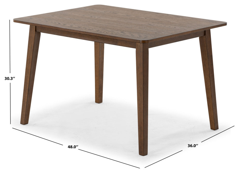 Safavieh Couture Bellalexa 48" Wood Dining Table, Medium Oak