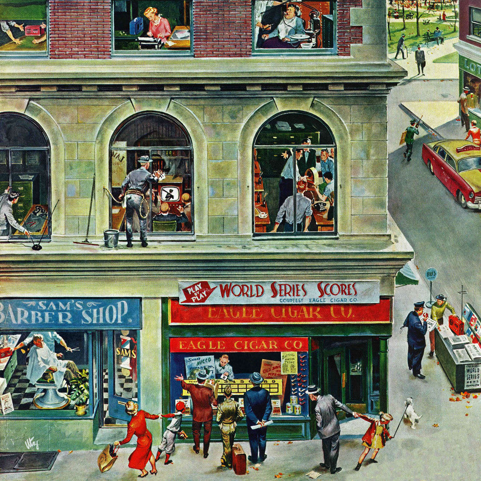 "World Series Scores" Painting Print on Canvas by Thornton Utz