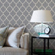 Moroccan Peel and Stick Vinyl Wallpaper, Cool Dark Gray, 24" X 60"