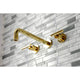 KS8022CML Two-Handle Wall Mount Tub Faucet, Polished Brass