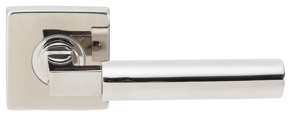 Aurora Lever, Tubular Privacy, Polished Stainless Steel, 2-3/8" Backset