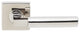 Aurora Lever, Tubular Privacy, Polished Stainless Steel, 2-3/8" Backset