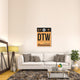 "DTW Detroit  Luggage Tag 1" Fine Art Print