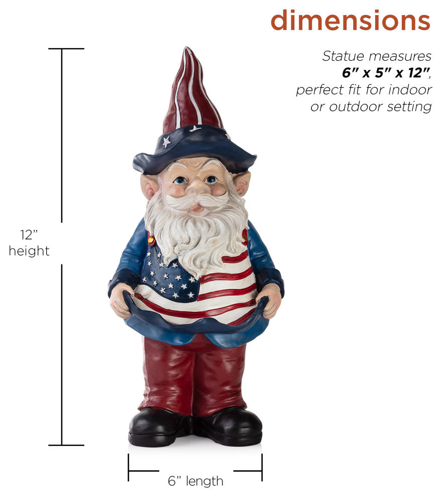 Americana Gnome With Apron, Small, 12"