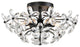 Almira 6 Lights Antique Black Daisy Flower Crystal Flush Mount