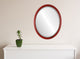 Pasadena Framed Oval Mirror, Vintage Cherry, 13"x17"