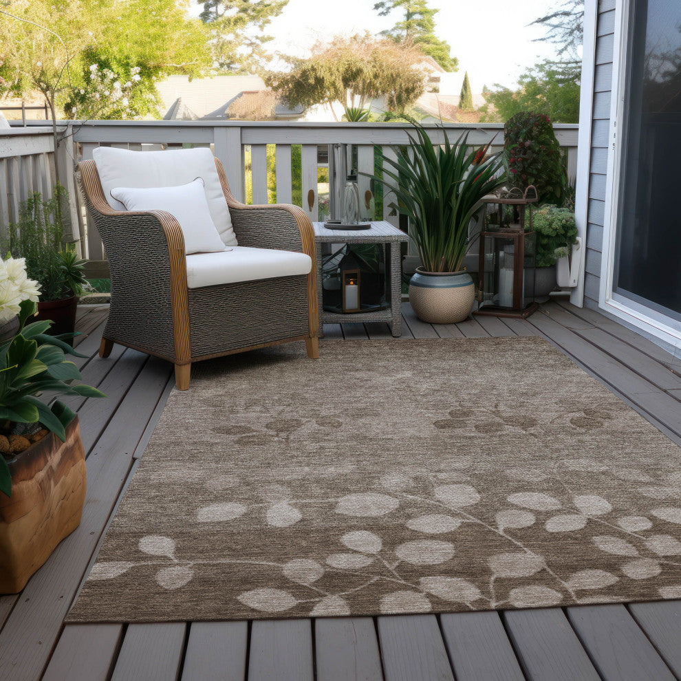Machine Washable Indoor/Outdoor Chantille ACN1900 Taupe 8' x 10' Rug
